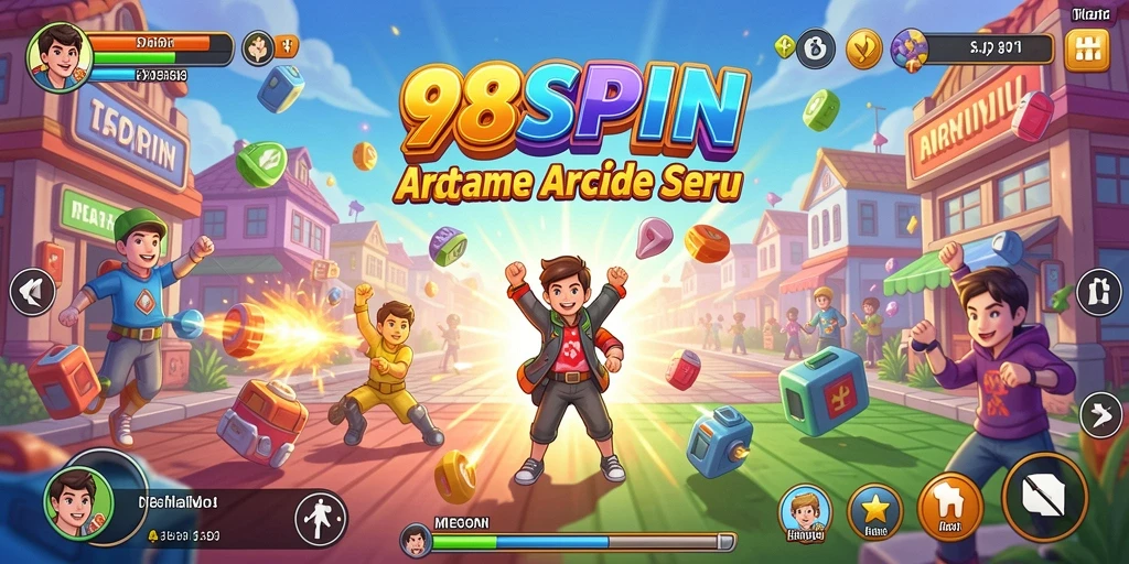 Tampilan gameplay seru dan dinamis dari 98SPIN.
