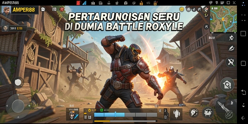 Gameplay intens AMPER88 di medan perang Battle Royale.