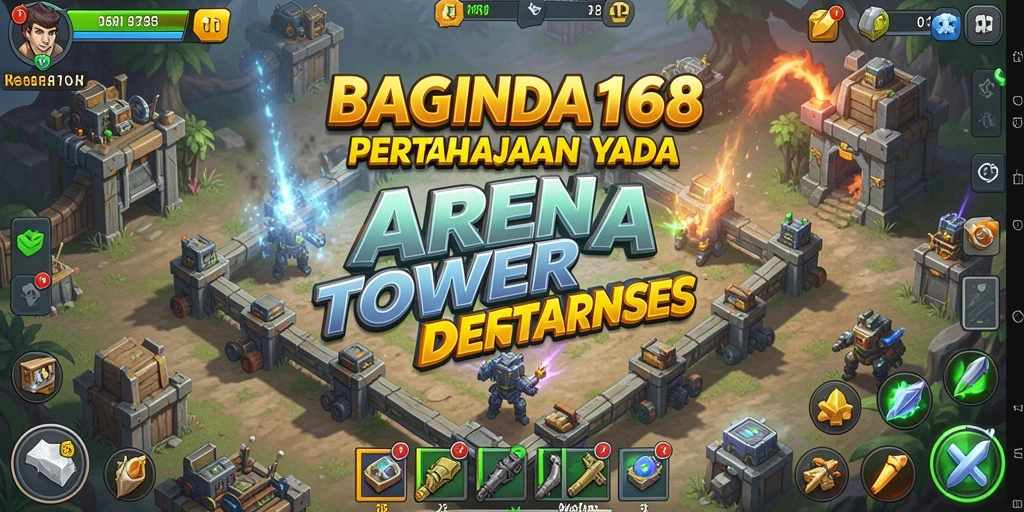 Tampilan gameplay <strong>BAGINDA168</strong> yang menegangkan dalam Tower Defense.