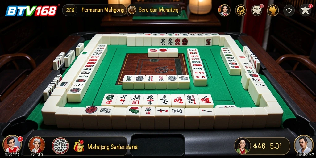 Tampilan gameplay Mahjong yang menarik di BTV168.