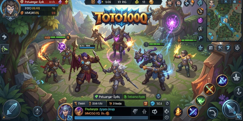Tampilan gameplay petualangan dalam TOTO1000 yang mendebarkan.