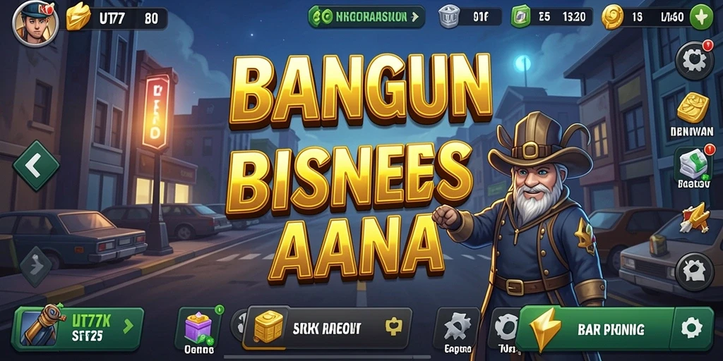Screenshot utama UT77 menunjukkan gameplay seru Tycoon.