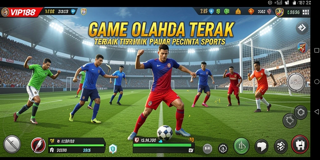 Tampilan gameplay mendebarkan dengan berbagai cabang olahraga.